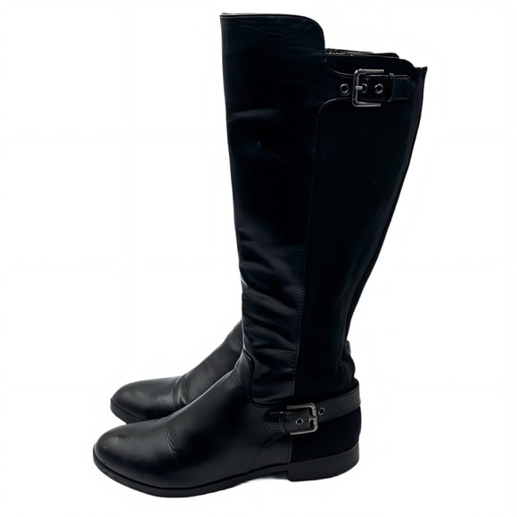 Liz Claiborne Dallas Black Knee High Tall Riding Boots Memory Foam Sz 9.5 Women - Picture 5 of 9